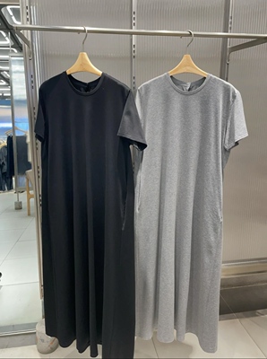 【商场同款】J南2026夏新品女圆领短袖简约T恤连衣裙5Q4G13250