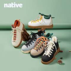 native马丁靴户外男鞋冬季保暖雪地靴防水靴子厚底鞋子情侣增高鞋