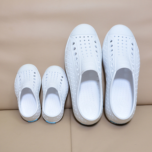 native亲子洞洞鞋旅游外穿涉水鞋新款超轻凉鞋女鞋小白鞋溯溪拖鞋