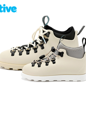 native亲子鞋儿童防水鞋冬季雪地靴保暖马丁靴防滑高帮鞋户外童鞋