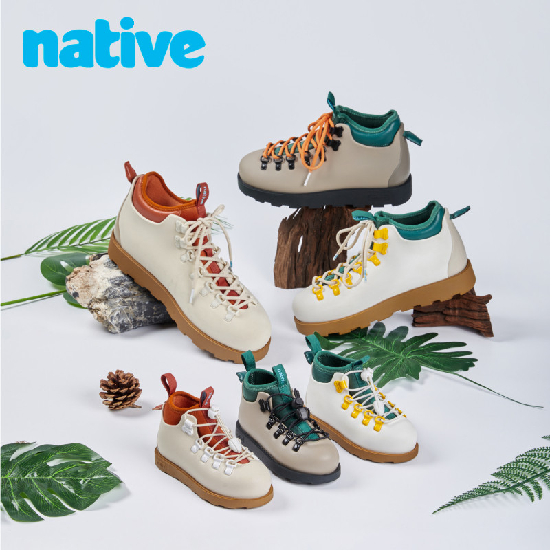 native亲子雪地靴秋冬高帮马丁靴