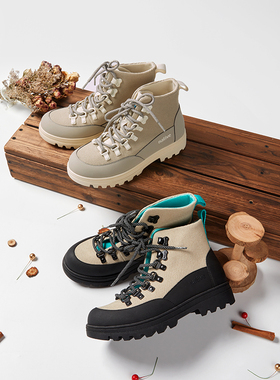 native户外工装靴男鞋防滑高帮马丁靴厚底靴子休闲鞋男女切尔西鞋