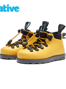 native儿童雪地靴防水马丁靴童鞋靴子小童休闲鞋子户外旅行高帮鞋