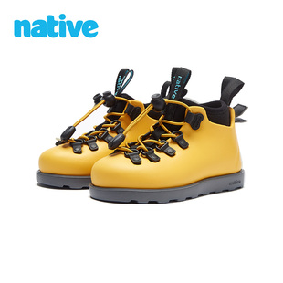 子户外旅行高帮鞋 native儿童雪地靴防水马丁靴童鞋 靴子小童休闲鞋