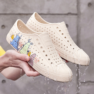 户外旅游一脚蹬女鞋 守护灵联名native洞洞鞋 海藻女士足弓支撑凉鞋