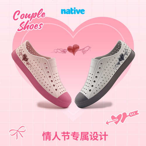 情侣洞洞鞋native凉鞋男女休闲鞋