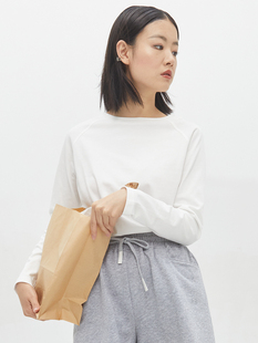 The athlete girl2020品牌插肩圆领进口纯棉 长袖T恤 款式内搭