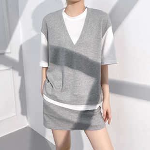 休闲套装 THE 新款 灰色夏日时尚 套装 短袖 Athlete2024夏季 女时尚