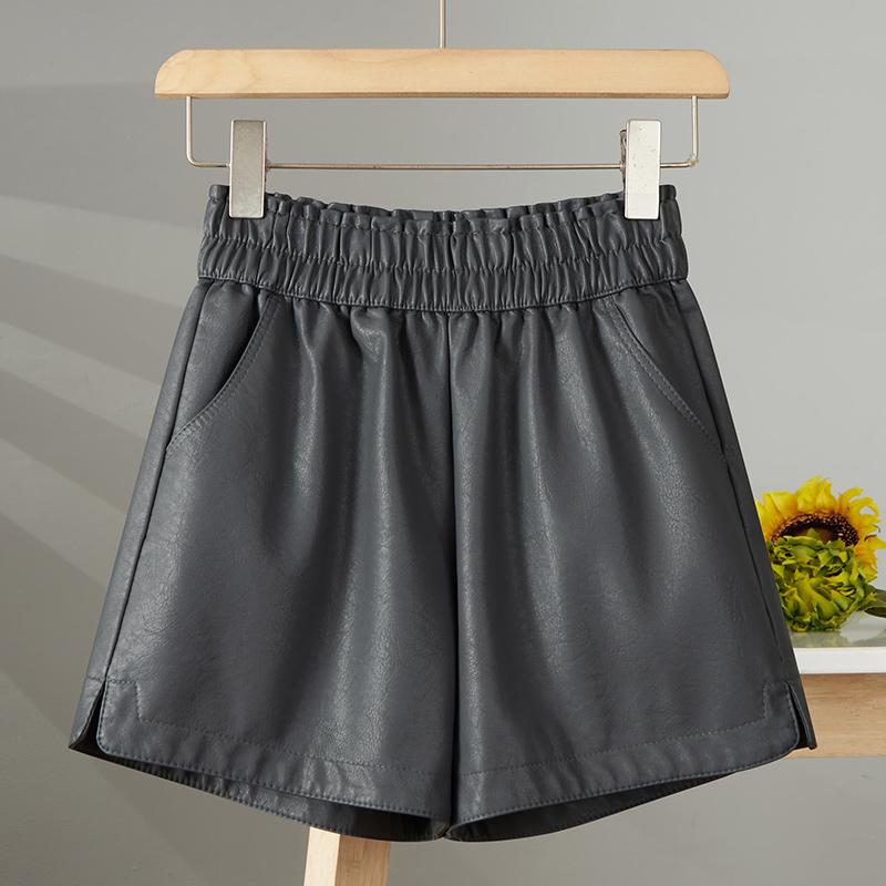 2024新款皮短裤美姿乐百搭高腰