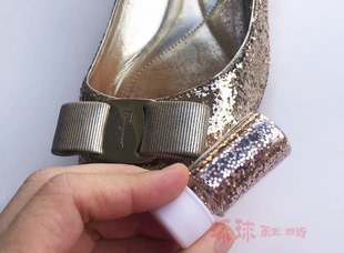 jc修复亮片鞋水晶银热风高跟香槟金闪片掉色修复金色颜料
