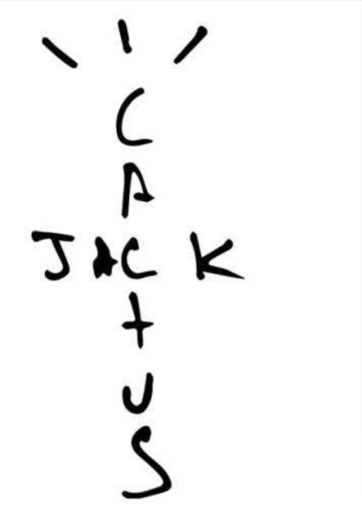 cactus jack球鞋贴纸travis scott镂空文字hip-hop嘻哈说唱鞋盒贴