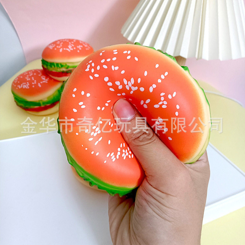 仿真汉堡包流体创意解压捏捏玩具网红爆款日本食玩厨房TPR软胶