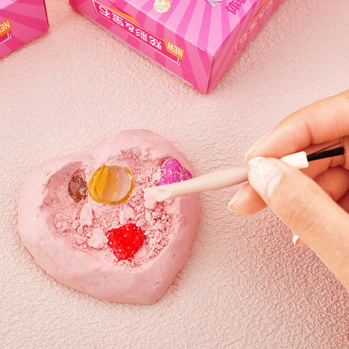 考古挖掘宝石儿童手工diy