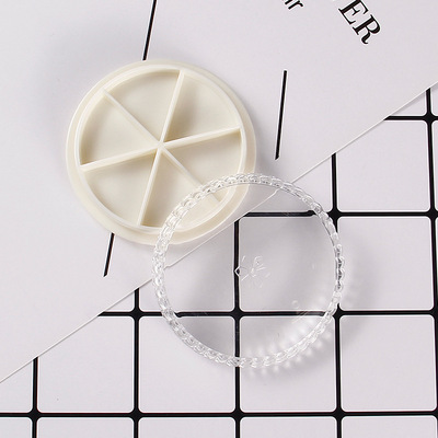 透明圆形6格收纳盒防尘小