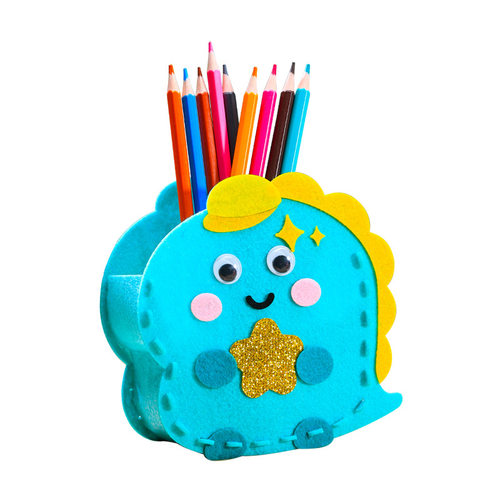 儿童diy卡通笔筒手工制做