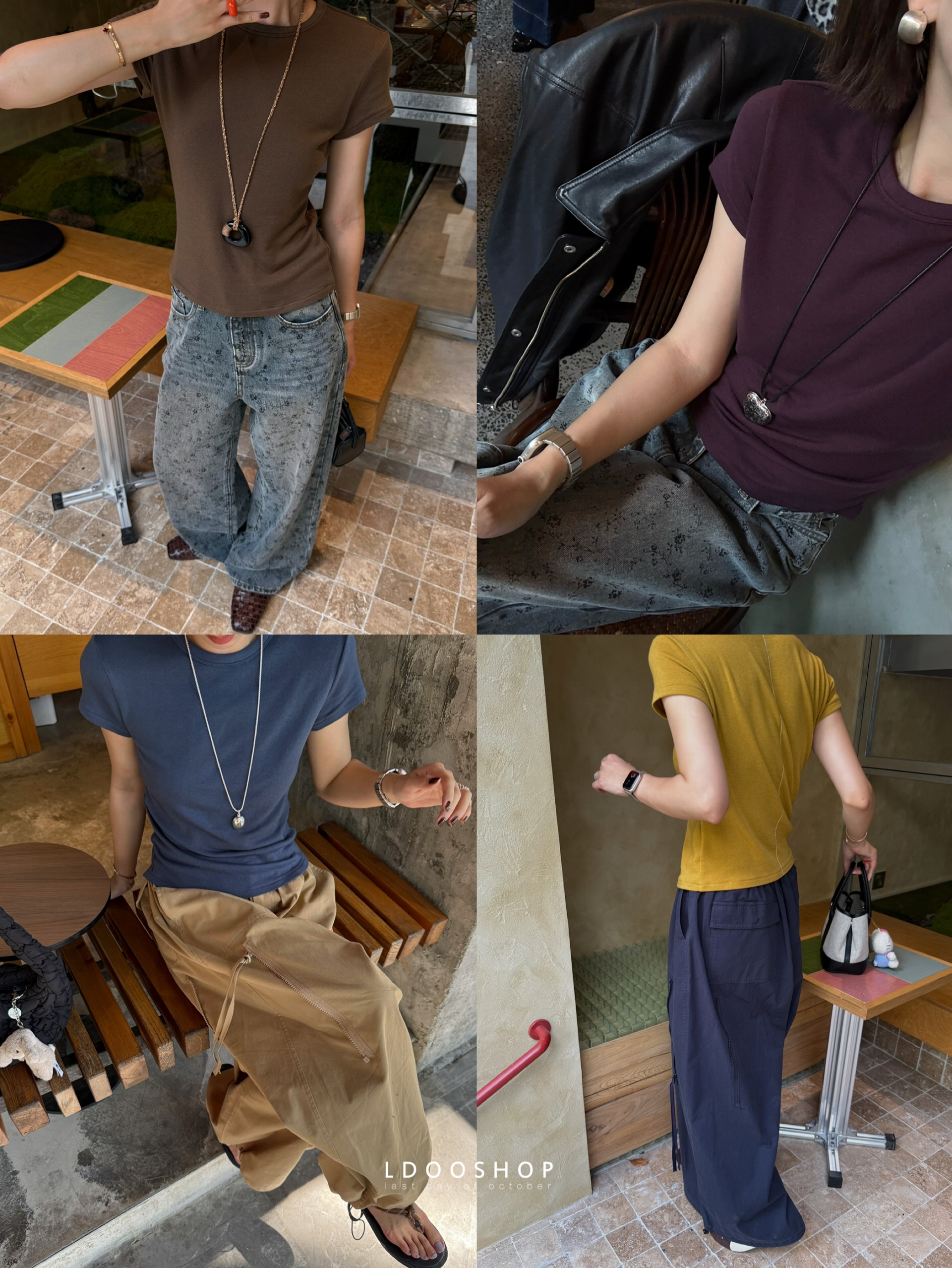 天丝羊毛圆领修身裸感高弹短袖