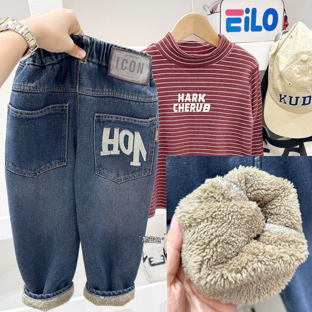 儿童加绒加厚牛仔裤男童2025年冬季羊羔绒阔腿裤小学生保暖长裤棉,童装/婴儿装/亲子装,儿童牛仔裤,淘宝优惠券,粉丝福利购,淘宝优惠卷