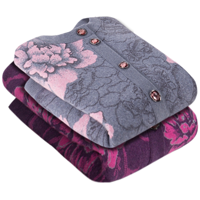 北极绒加厚保暖内衣妈妈单件上衣