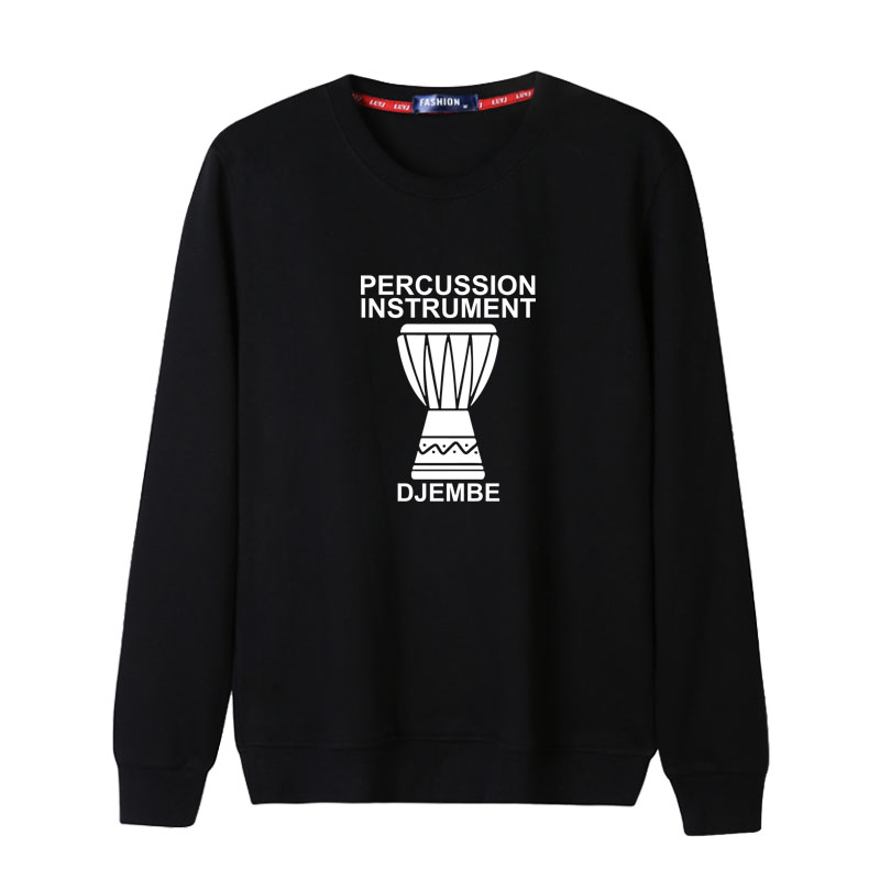 非洲手鼓乐器印花纯棉卫衣定制秋冬款腰鼓音乐迷男女休闲长袖外套