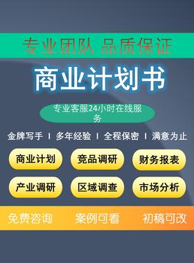 商业计划书制作撰写word代做bp互联网加+融资路演创业项目方案ppt