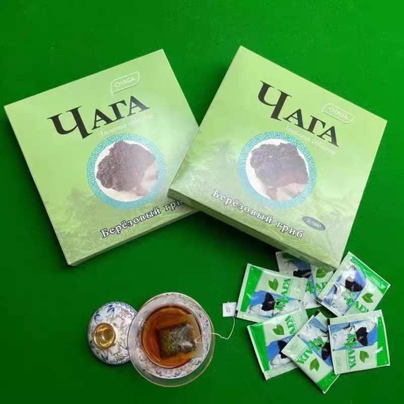 野生桦树茸正品桦褐孔菌桦树泪白桦茸袋泡茶30小包/1盒独立包装