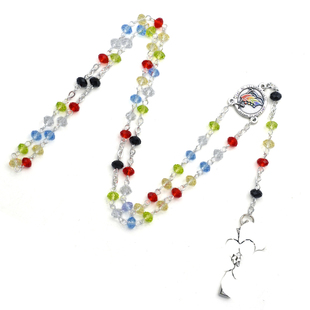 玫瑰念珠4x6mm水晶彩色手持手串意大利进口配件意卡米诺男女同款