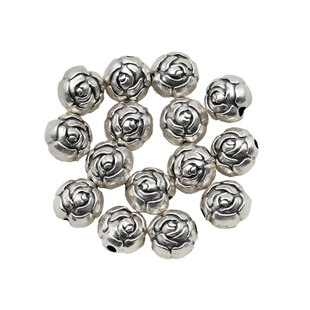 玫瑰花散珠双通纪念牌diy穿念珠配件串珠 意大利进口