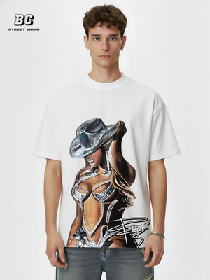 RENAISSANCE BEYONCE碧昂丝数码印花短袖T恤男女美式纯棉宽松上衣