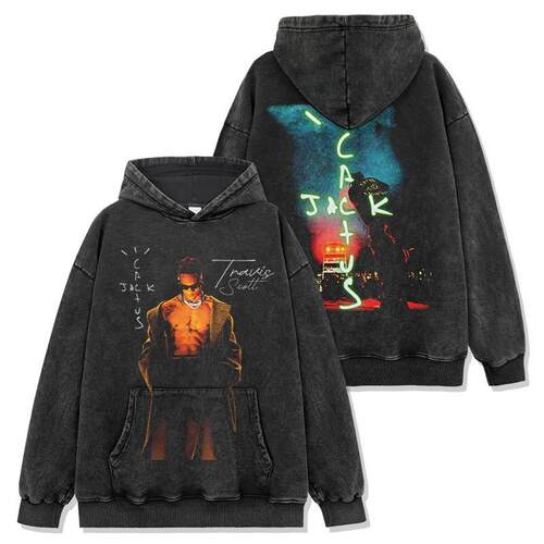 travisscott印花重磅连帽卫衣