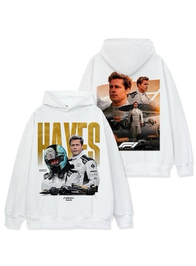 美式复古皮特Brad Pitt印花短袖T恤男女圆领水洗重磅纯棉连帽卫衣