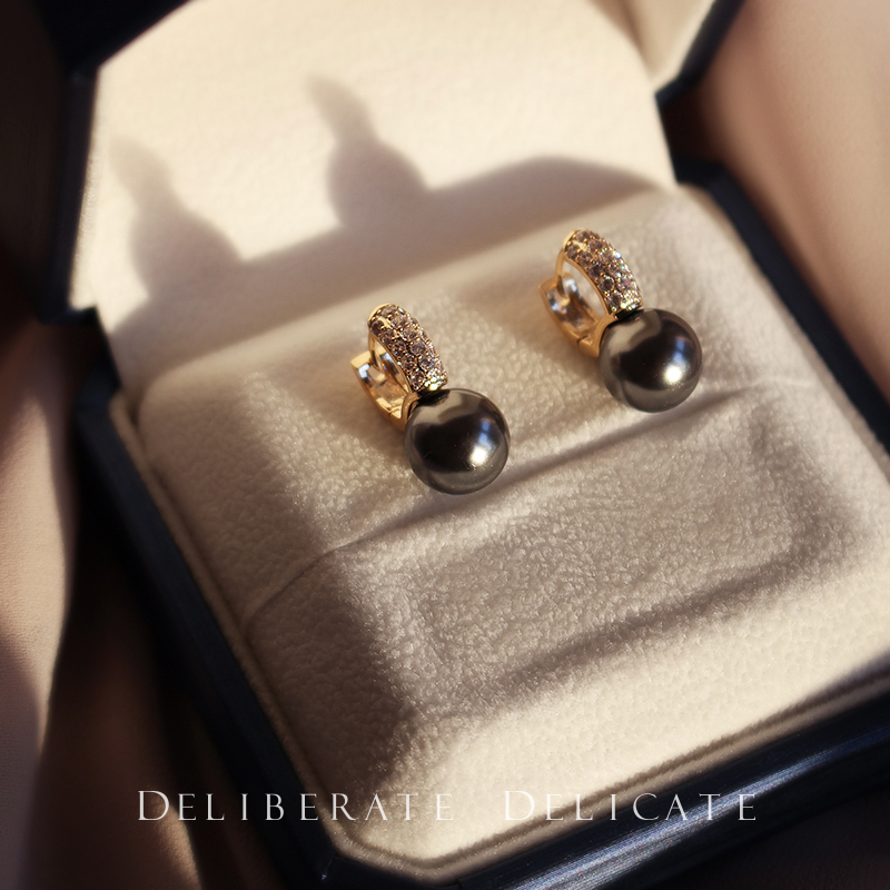 dd双c防过敏珍珠精致名媛耳环