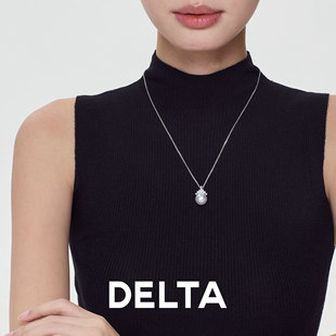 单颗澳白珍珠项链纯银女款2025新款轻奢小众气质法式高级感吊坠