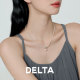 DELTA小蛮腰吊珠澳白珍珠项链S925银锁骨链女气质轻奢优雅毛衣链