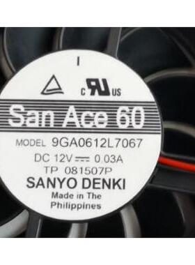 9GA0612L7067 6厘米三洋风机6cm 6015 12v 0.03A 静音散热风扇