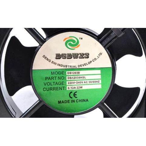 DGDWXS风扇DS12038轴流风机DS12038HSL静音散热工业风扇220V