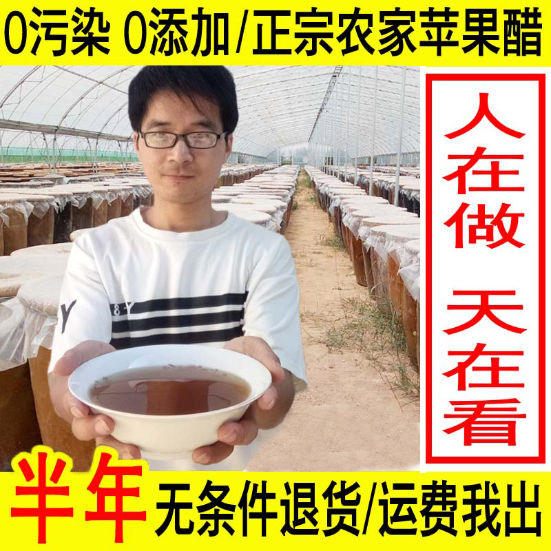 逸廷侯5&times;500ml山西苹果醋无糖型孕妇原浆纯天然0添加0糖0脂0卡