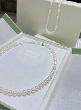 母亲节礼物淡水珍珠项链mm强光