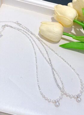 初夏S925纯银水滴项链天然淡水