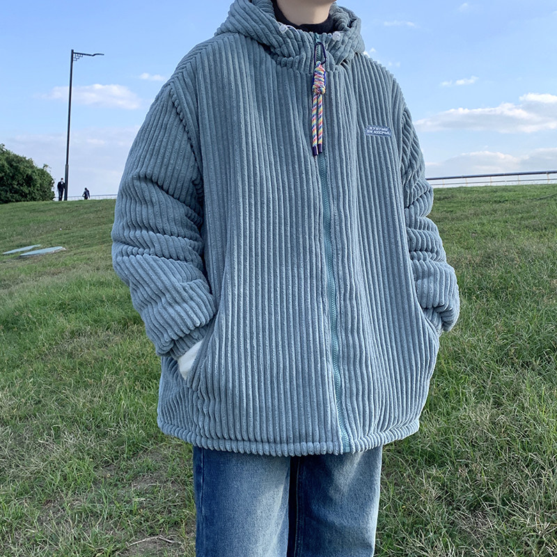 冬新款学生情侣棉服灯芯绒加厚夹棉彩虹挂件213-1p138控158my18，男装棉衣，星座213-1