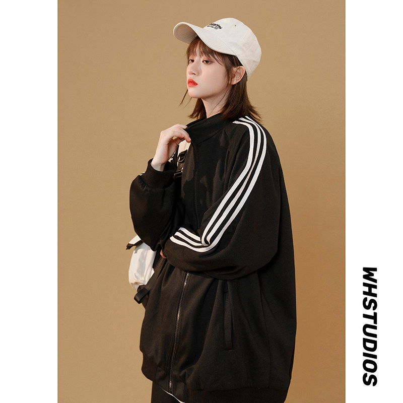 21新款50棉套装复古运动休闲炸街跑步高级感套装xz213-1tz01p98，女装卫衣/绒衫，星座213-1