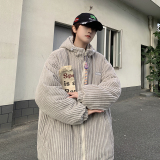 冬新款学生情侣棉服灯芯绒加厚夹棉彩虹挂件213-1p138控158my18，男装棉衣，星座213-1