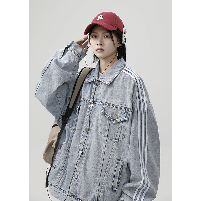 23新款情侣腰果花拼接牛仔夹克213-1 p90控108 精品做工jk18有货图片