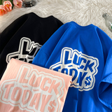 抖音品质260g5色英文字母宽松情侣百搭纯棉短袖T恤213-1-TH11控48，男装T恤，星座213-1