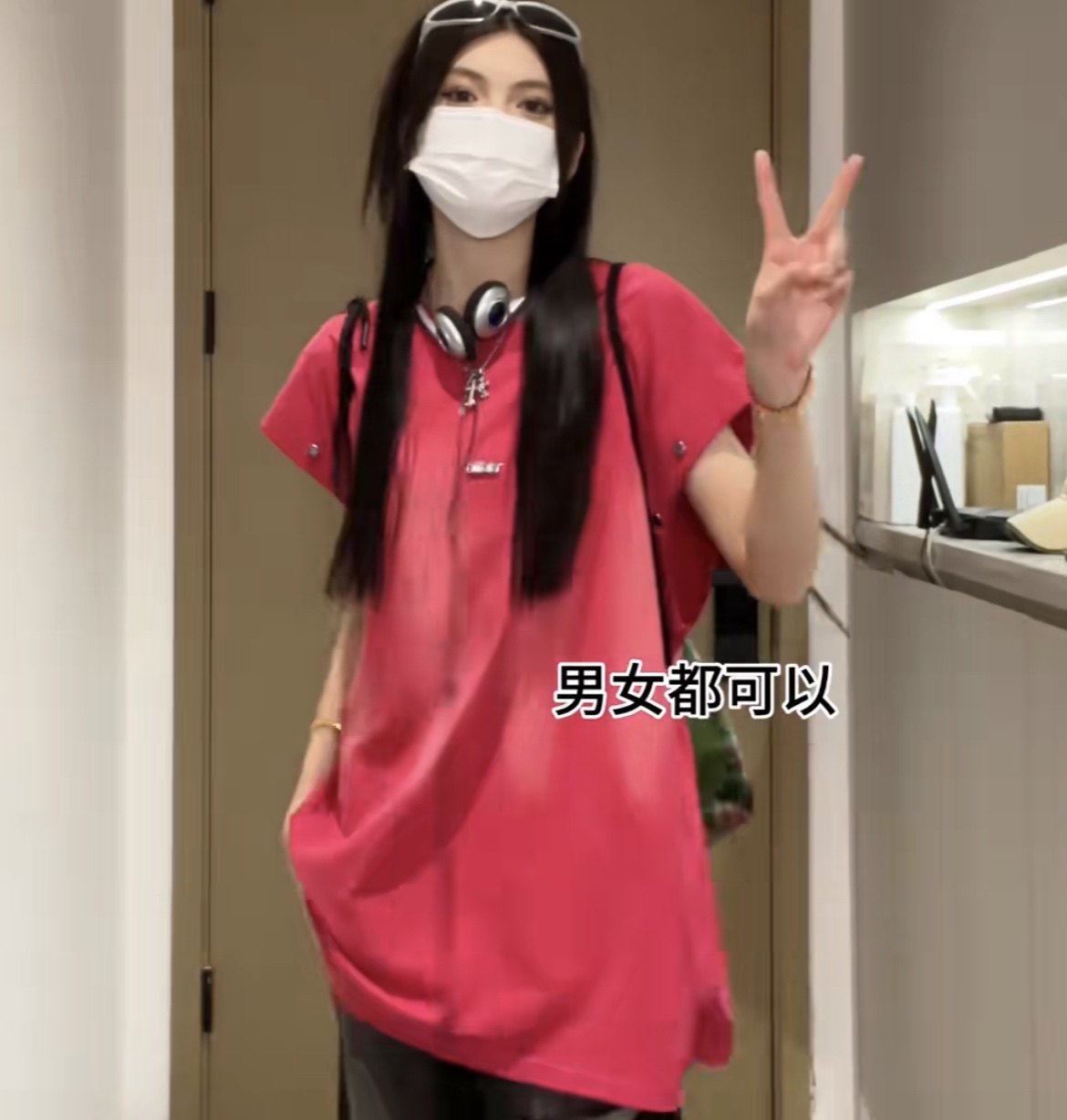 学长阿宁耶同款上衣正肩复古T恤T恤
