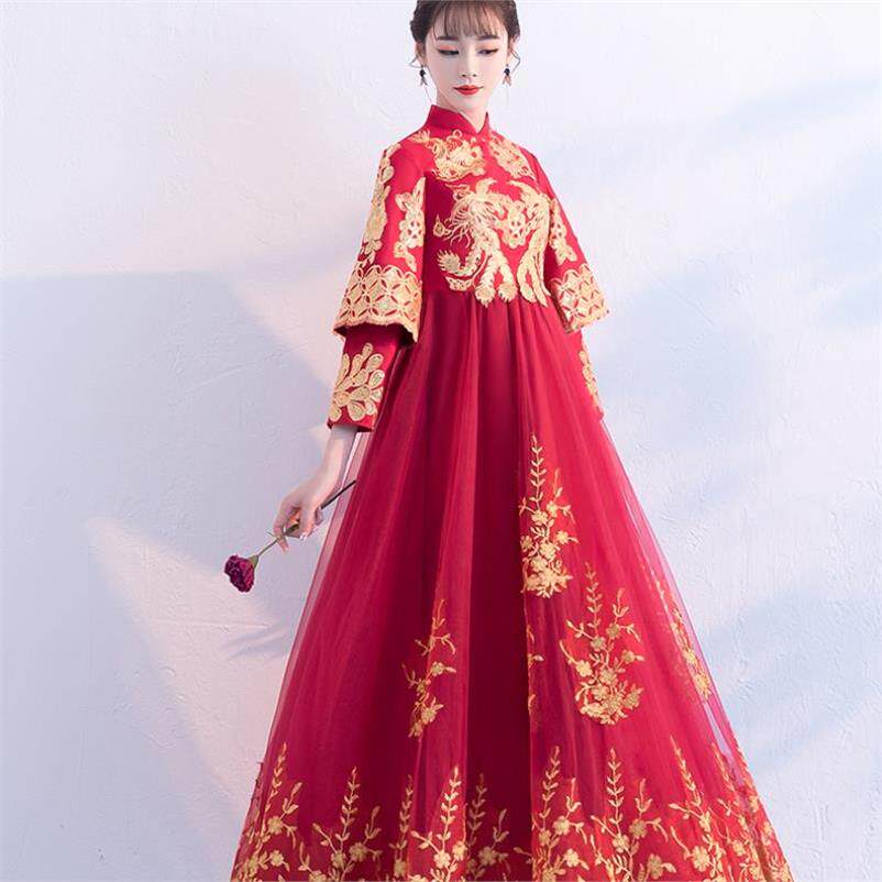 2019新款新娘公主性感蕾丝显瘦长袖高腰拖尾婚纱秀禾服孕妇礼服女|ruв категории Женская одежда, Cвадебные платья, платье/вечернее платье - от Buy2taobao.com для оказания профессиональной услуги покупки агента Taobao