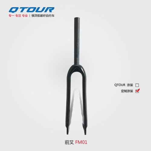 QTOUR祺洋航碳纤维FM01 26英寸超轻山地车直管快拆前叉