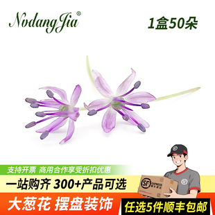 新鲜大葱花星葱花日料酒店西餐摆盘装饰点缀饮品烘焙蛋糕装饰小花