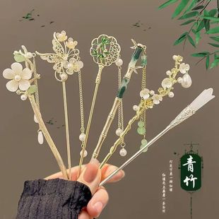 古风发簪簪子女新中式2025新款发钗子简约现代高级感盘发汉服头饰