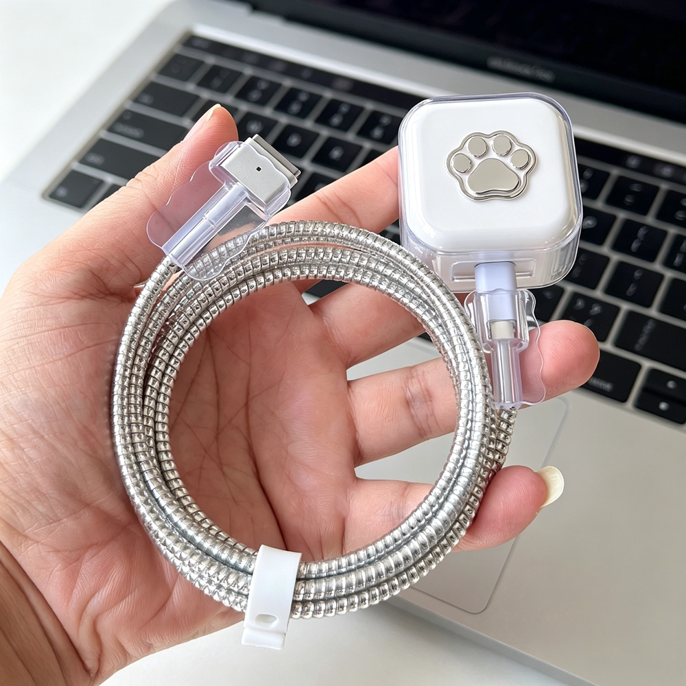 适用苹果MacBook Pro M5 70W充电器壳Air 40W 35W数据线保护套绳