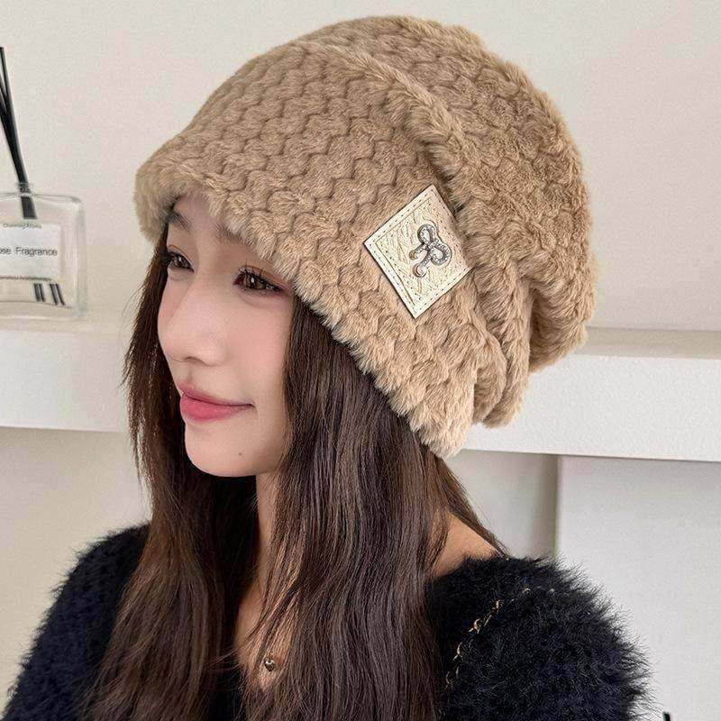 春秋加厚毛绒帽子女防寒保暖包头帽韩版堆堆毛线帽骑车护耳0119ud,服饰配件/皮带/帽子/围巾,帽子,淘宝优惠券,粉丝福利购,淘宝优惠卷